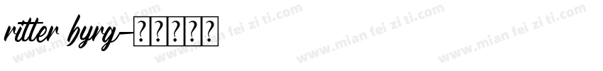 ritter byrg字体转换